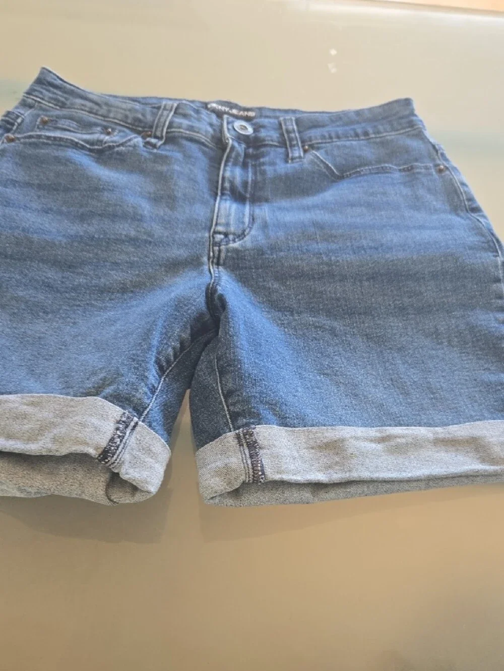 DKNY Blue Denim Roll-Cuff Women's Shorts